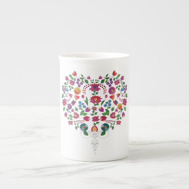 Taza De Porcelana Por siempre, corazón. (Frente)