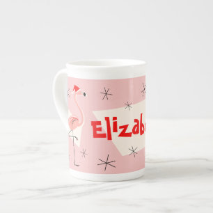 Taza De Porcelana Porcelana de hueso conocida rosada de Santas del