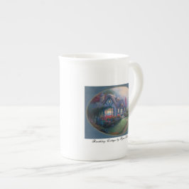 Taza De Porcelana Porcelana de hueso de la CABAÑA del CUMPLEAÑOS de
