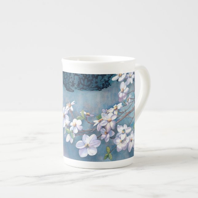 Taza De Porcelana Porcelana de hueso del Dogwood (Derecha)