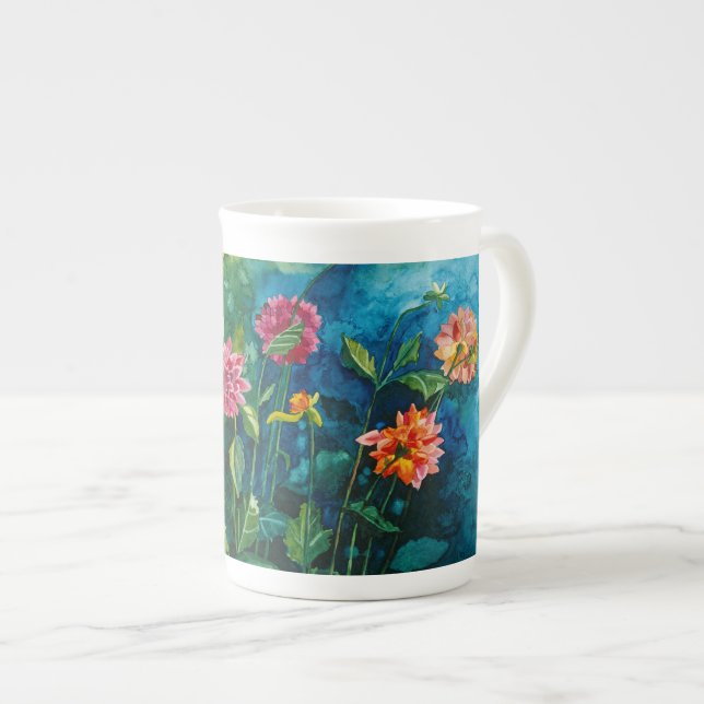 Taza De Porcelana Porcelana de hueso del Zinnia (Derecha)