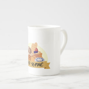 Taza De Porcelana Postre moderno Panadería panadería nombre personal