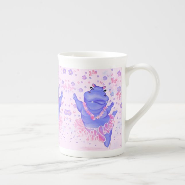 Taza De Porcelana Prima Ballerina Hippo - Cáncer Feliz (Derecha)