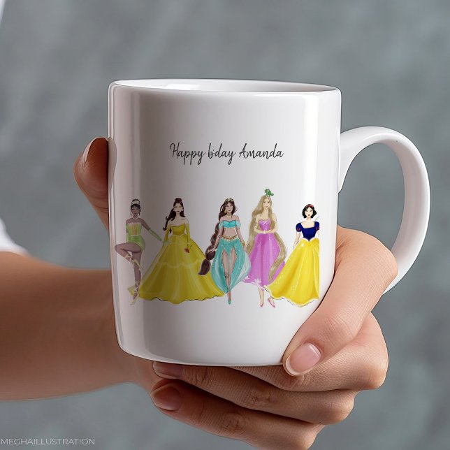 Taza De Porcelana princesa, cumpleaños, (Subido por el creador)