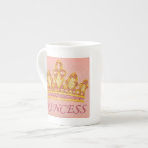 Taza De Porcelana Princesa joyada corona por Chariklia Zaris