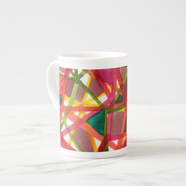 Taza De Porcelana Prismático II (Izquierda)