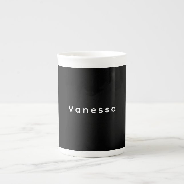 Taza De Porcelana Professional classical plain name custom black (Frente)
