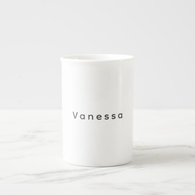 Taza De Porcelana Professional classical plain simple name custom  (Frente)