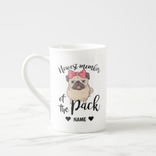 Taza De Porcelana Pug - Miembro más reciente del paquete