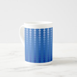 Taza De Porcelana Puntos de satén - tonos de azul acero