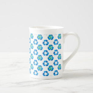 Taza De Porcelana Puntos del Planeta Verde Día de la Tierra Ecología