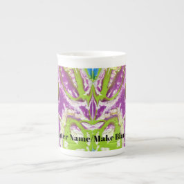 Taza De Porcelana Purple Blue Lime Resumen Hueso China Mug