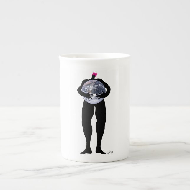 Taza De Porcelana Pussyhats protege la tierra (Frente)