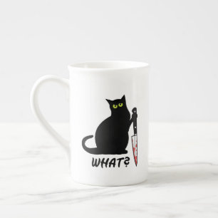 Taza De Porcelana ¿Qué Gato Asesino?