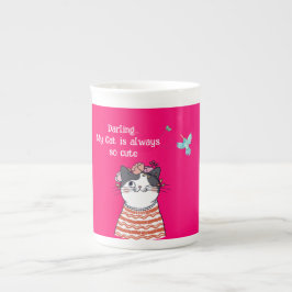 Taza De Porcelana Querido, mi gato siempre es tan lindo
