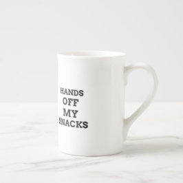 Taza De Porcelana Quita tus manos de mis snacks