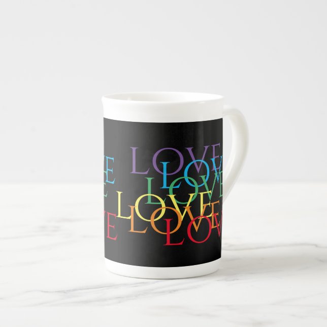 Taza De Porcelana RAINBOW AMOR II HUESO China (Derecha)