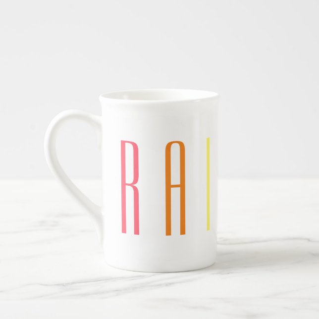 Taza De Porcelana RAINBOW Bone China Mug (Izquierda)