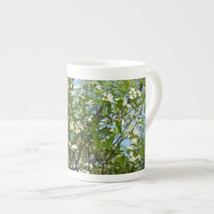 Taza De Porcelana Ramas de Dogwood florecen árboles de primavera