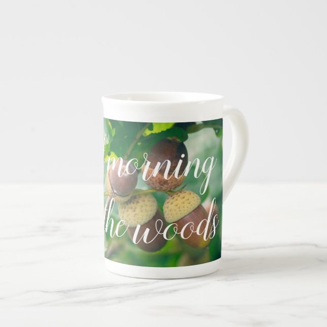 Taza De Porcelana Ramas de roble con bellotas (Derecha)