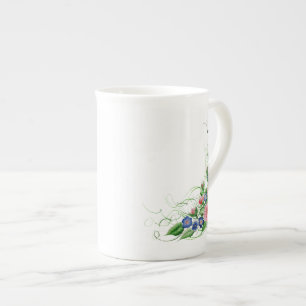 Taza De Porcelana Ramo fino