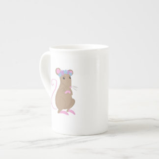 Taza De Porcelana Ratón floral