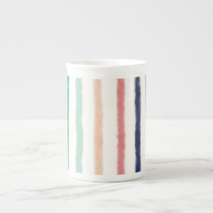 Taza De Porcelana Rayas Seabreeze
