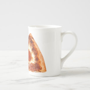 Taza De Porcelana rebanada de pizza de pepperoni clásica de Slippery