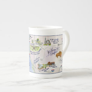 Taza De Porcelana Recepción al mapa del búfalo
