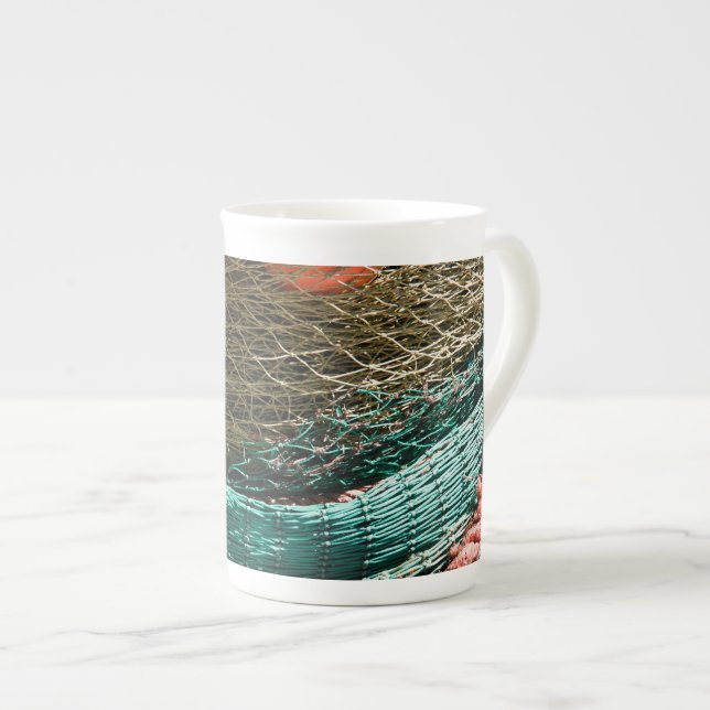Taza De Porcelana Redes de pesca (Derecha)