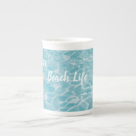 Taza De Porcelana Reflexiones de la piscina acuática Saltwater Beach