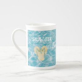 Taza De Porcelana Reflexiones de la piscina acuática Saltwater Beach