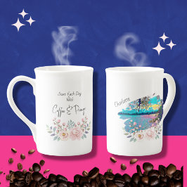 Taza De Porcelana Regalo cristiano | oferta de café | floral | paisa