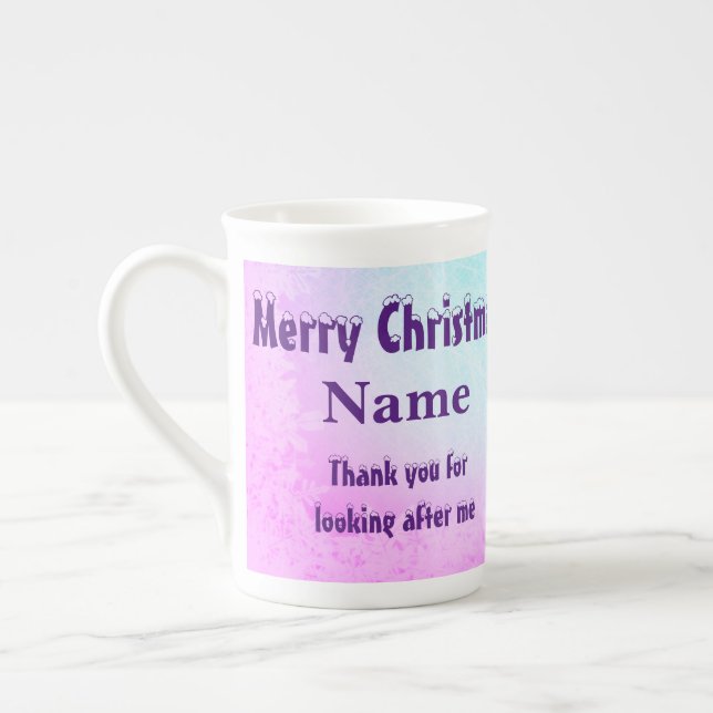 Taza De Porcelana Regalo de carer navideño (Izquierda)