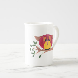 Taza De Porcelana Regalo de la Copa China de Huesos con arte de búho