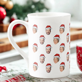 Taza De Porcelana Regalo de Navidades fotográficos Santa Hat Persona
