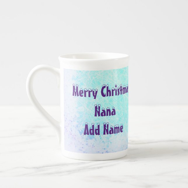 Taza De Porcelana Regalo de Navidades Nana personalizados (Izquierda)