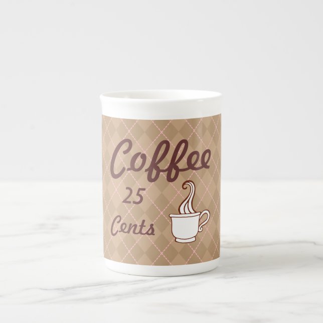 Taza De Porcelana Regalo de peluquería de retro (Frente)