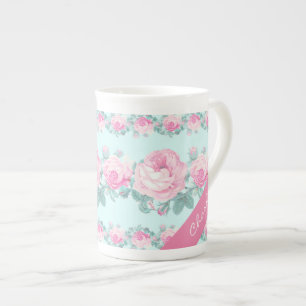 Taza De Porcelana Regalo floral elegante lamentable personalizado de