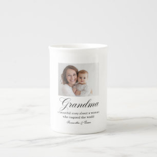 Taza De Porcelana Regalo personalizado de abuela con foto