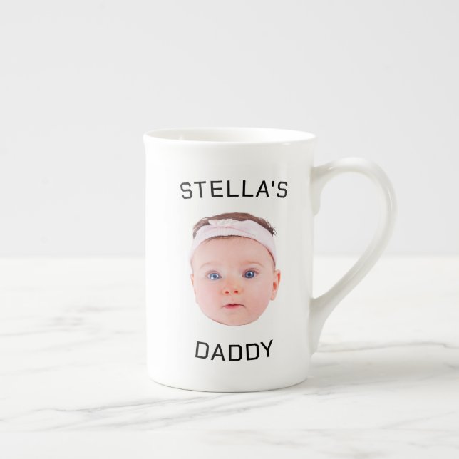 Taza De Porcelana Regalo personalizado de papá con foto de bebé (Derecha)
