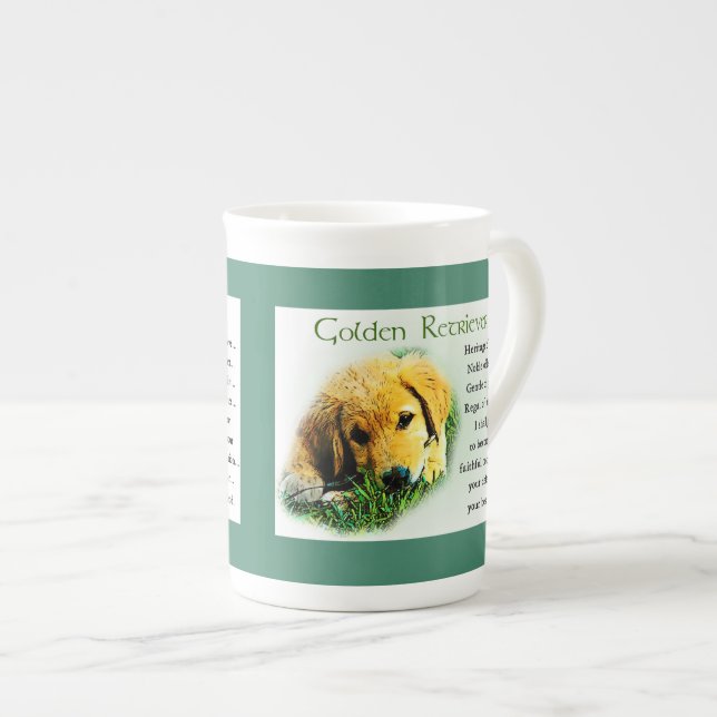 Taza De Porcelana Regalos de Patrimonio de Cachorro de Golden Retrie (Derecha)