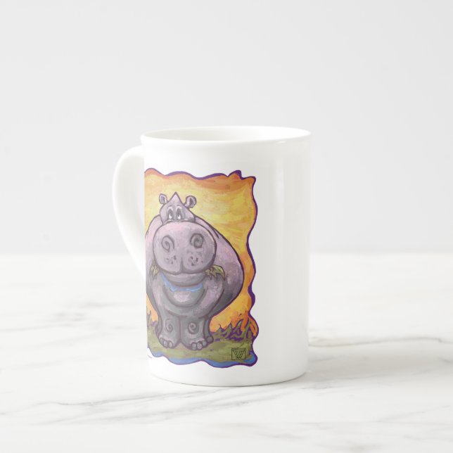 Taza De Porcelana Regalos y accesorios para hipopótamos (Izquierda)