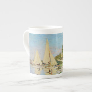 Taza De Porcelana Regatta en Argenteuil de Claude Monet