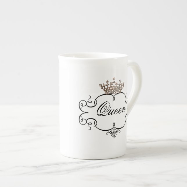 Taza De Porcelana "Reina" Tiara China Mugs (Derecha)