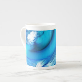Taza De Porcelana Resumen azul del solsticio de invierno