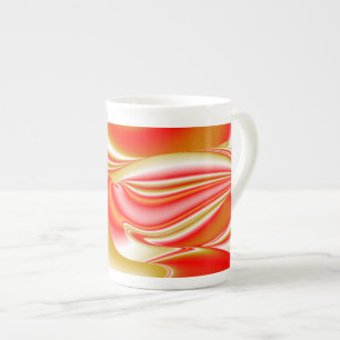 Taza De Porcelana Resumen de amor y oro en 3D Rainbowart