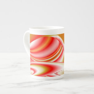 Taza De Porcelana Resumen de amor y oro en 3D Rainbowart