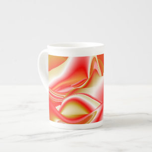 Taza De Porcelana Resumen de amor y oro en 3D Rainbowart