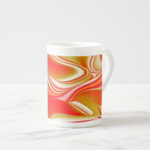 Taza De Porcelana Resumen de amor y oro en 3D Rainbowart